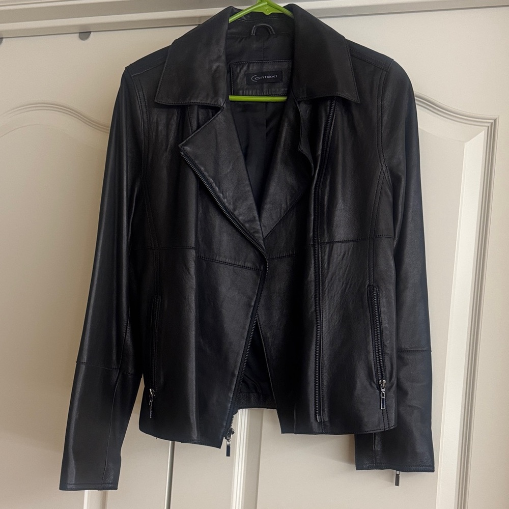 Context Classic Black Leather Jacket - image 1